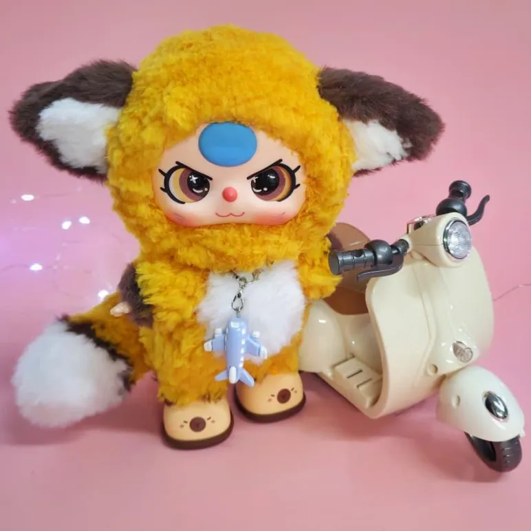 Мягкая игрушка Монстрик с аксессуарами и мотоциклом