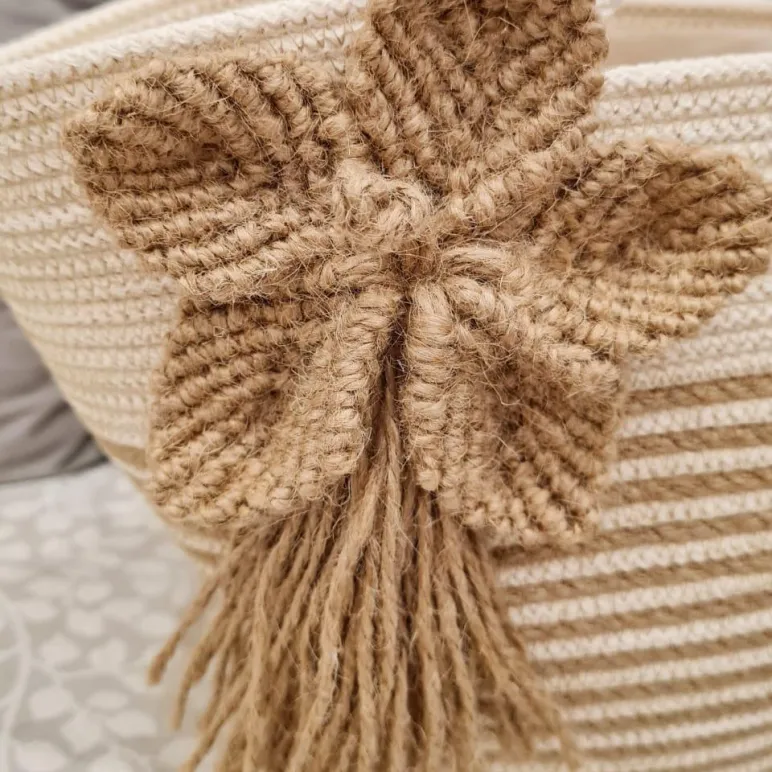 Сумка женская из джута и хлопкового шнура