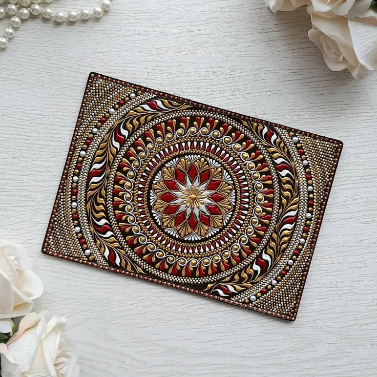 Обложка для паспорта из натуральной кожи "Осенний комплемент"