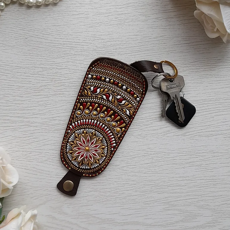 Комплект аксессуаров из натуральной кожи "Осенний комплемент"