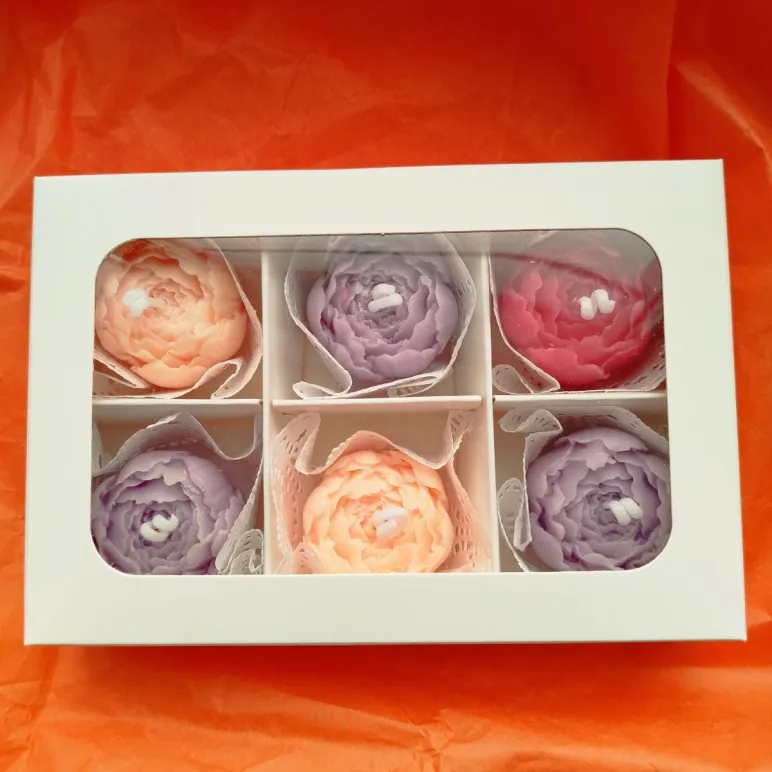 Свечи восковые подарочные Клубника Пион