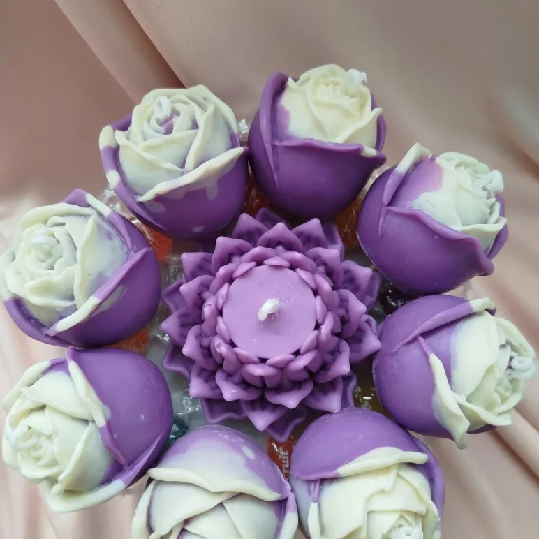 Свечи восковые букет