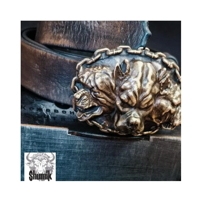 Ремень из натуральной кожи ручной работы «Цербер»