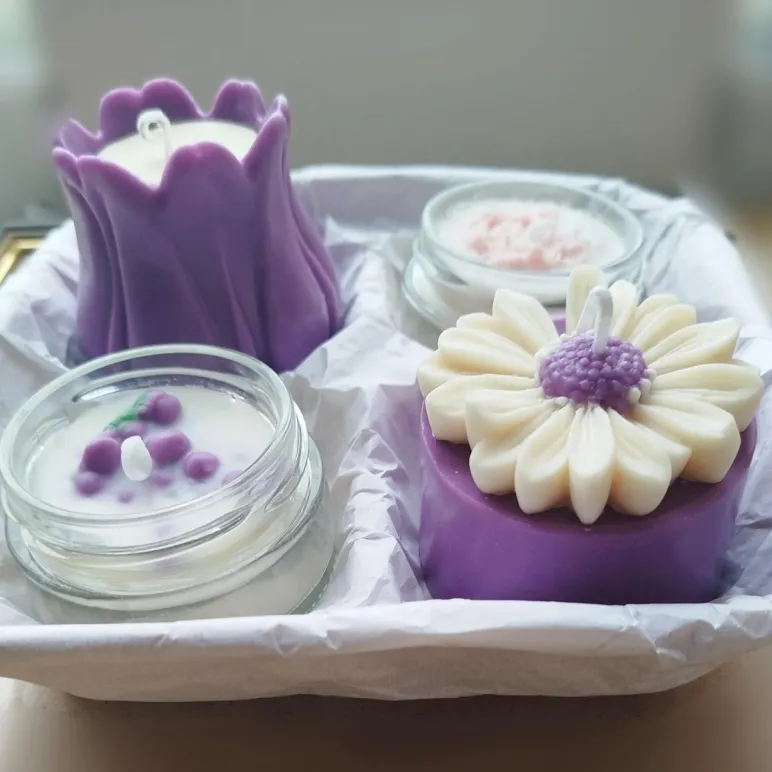 Свечи восковые и соевые набор