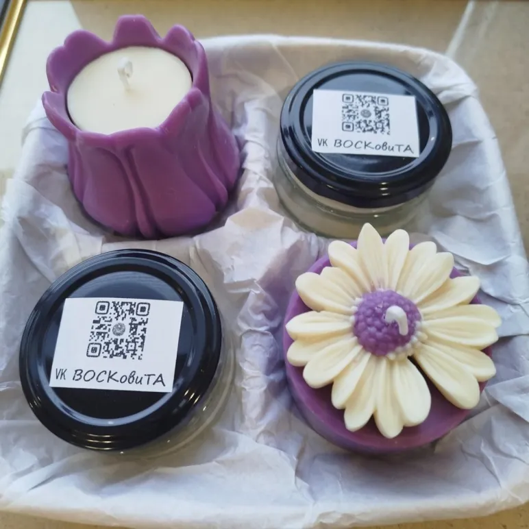 Свечи восковые и соевые набор