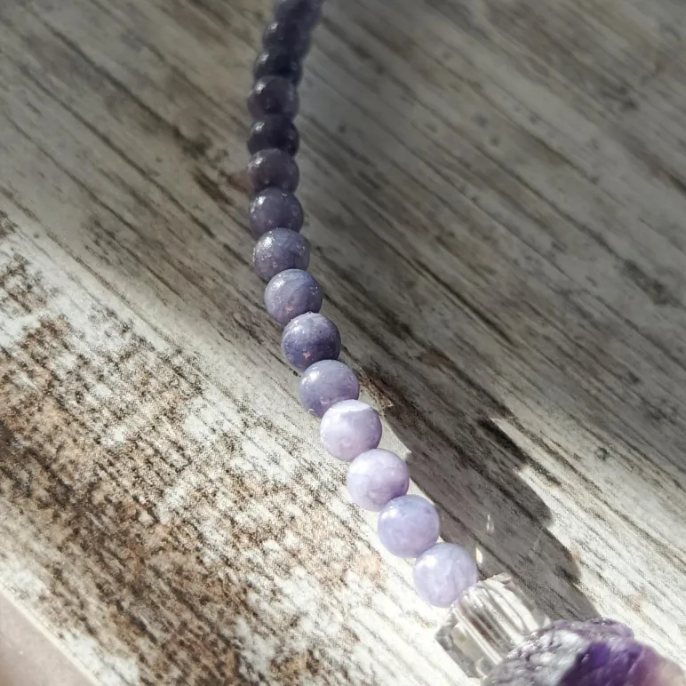 Чокер с диким аметистом