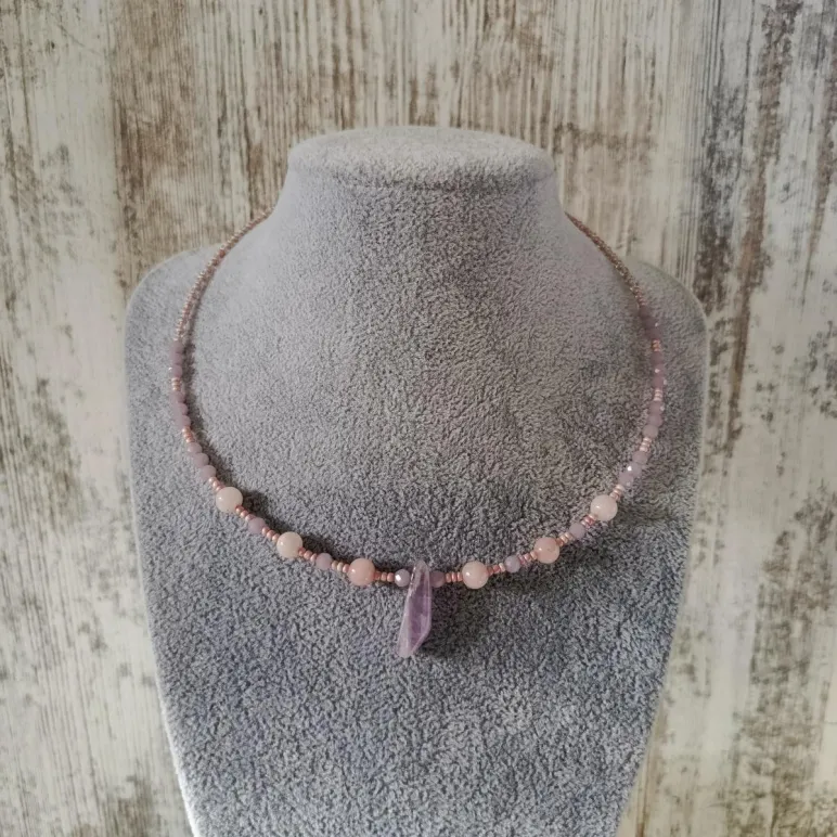 Чокер с аметистом