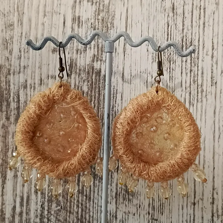 Комплект колье и серьги в стиле бохо.