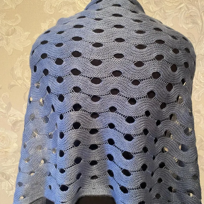 Шарф палантин вязаный