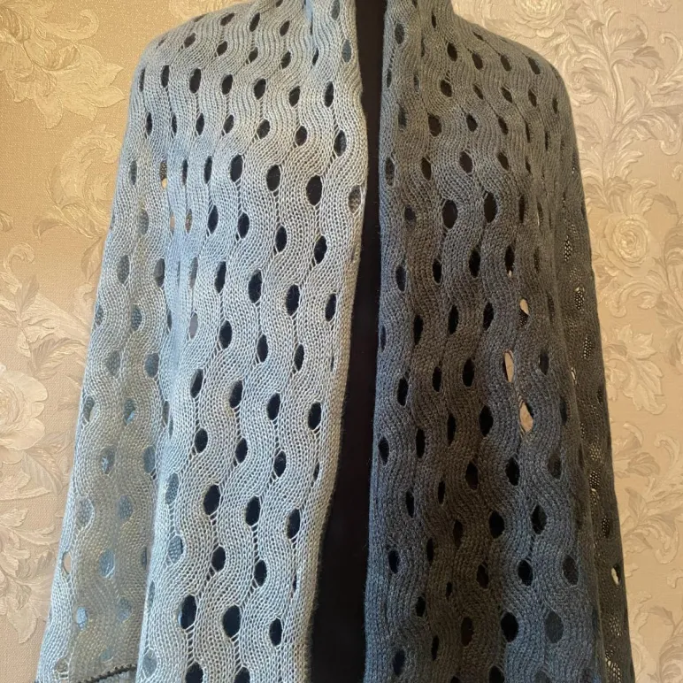 Шарф палантин вязаный