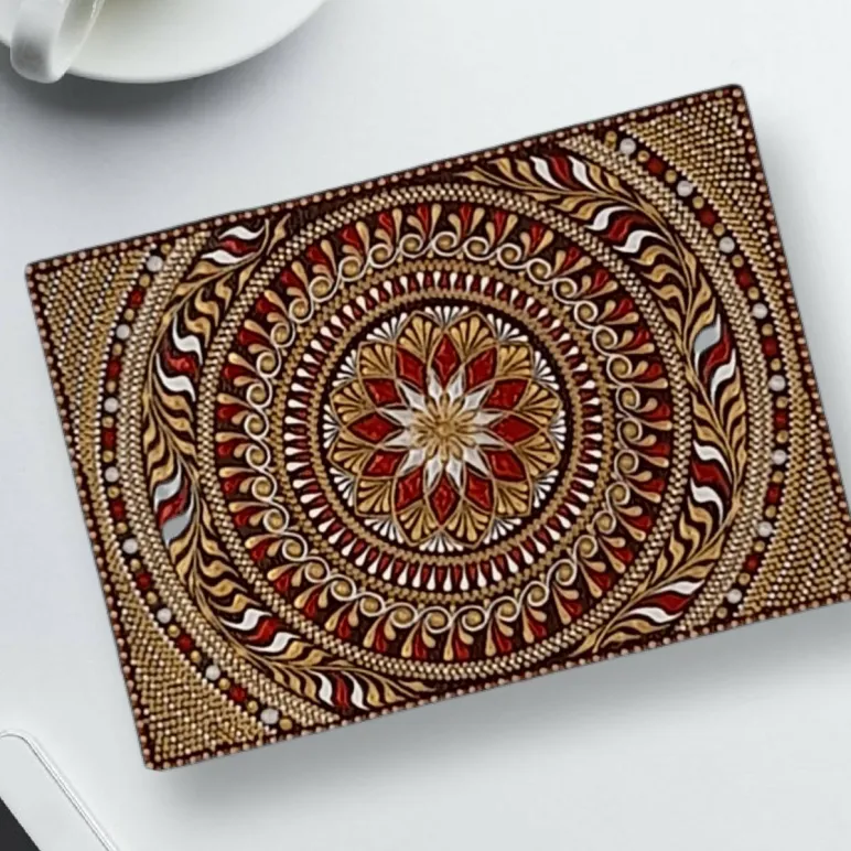 Обложка для паспорта из натуральной кожи "Осенний комплемент"