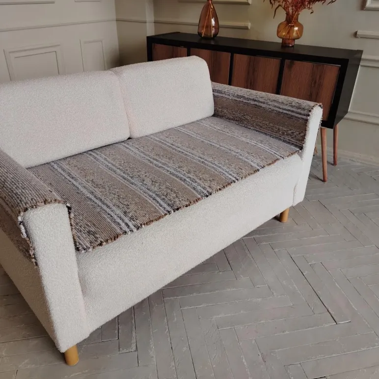 Коврик на пол 70х200 см домотканый. Хлопок.