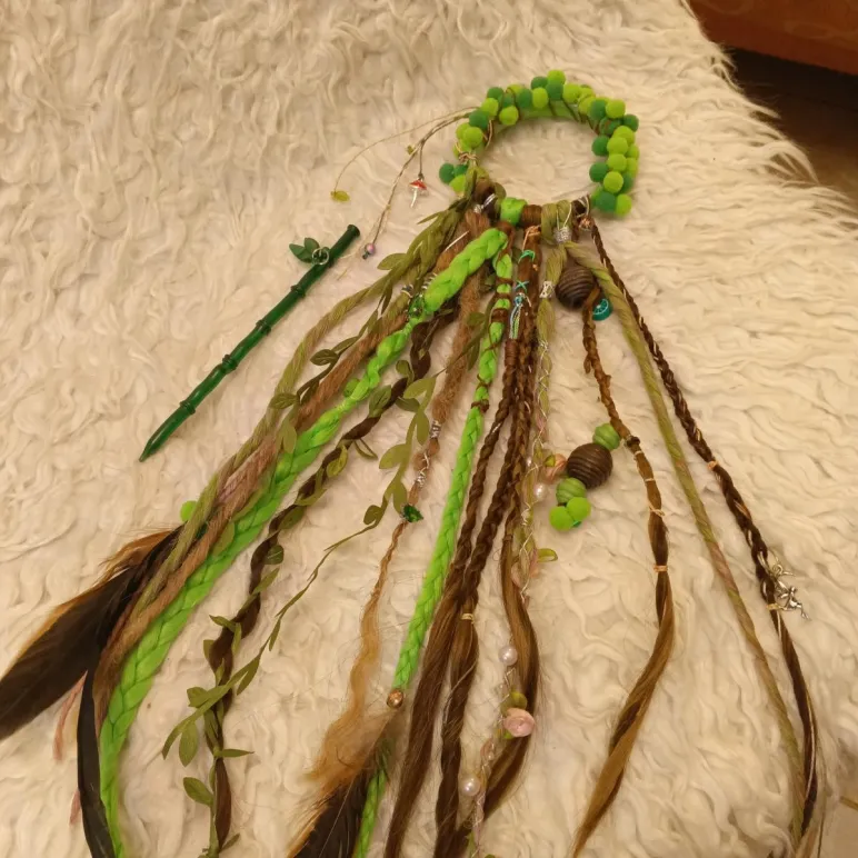 Фибула заколка для дред кос афрокудрей ручная работа