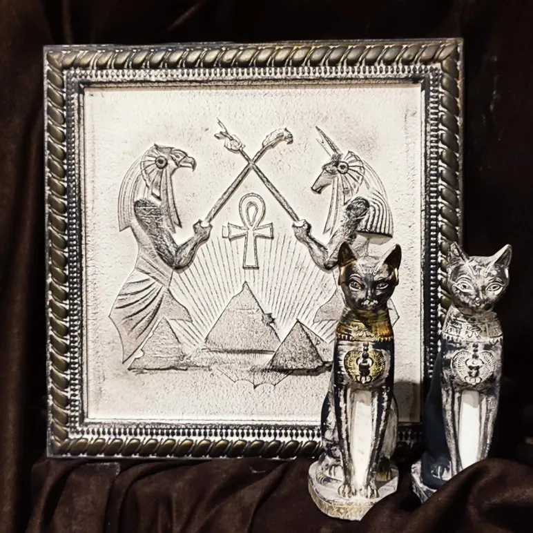 Барельеф - панно на стену Герб России, Полёт Пегаса, Египетские Боги, Георгий Победаносец