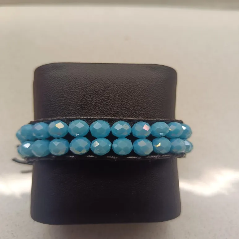 Браслет из хрустальных бусин в стиле Чан Лу двурядный