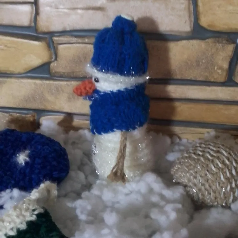 Снеговик связанный крючком ручная работа Ессентуки
