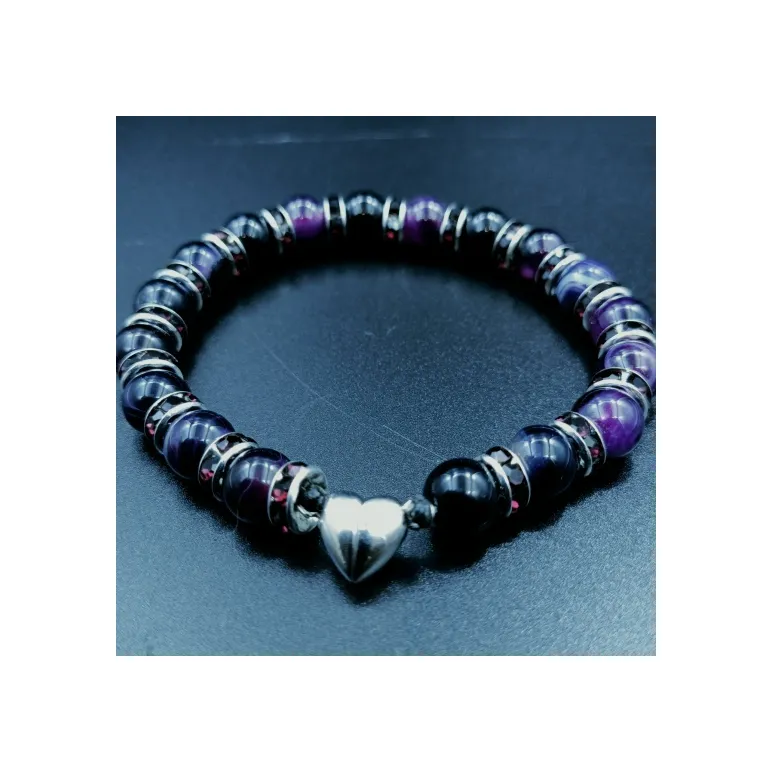 Браслет из агата со вставками