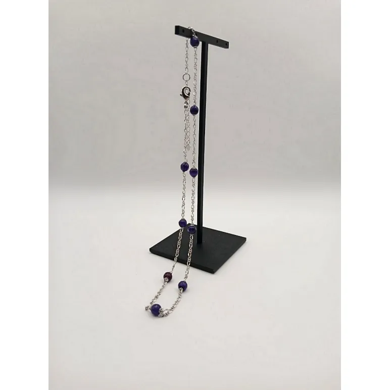 Цепочка с гранёным аметистом