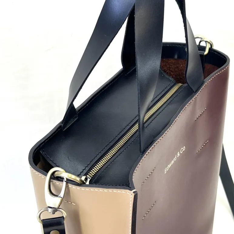 Универсальная женская сумка «TERRALUX» из натуральной кожи | Два цвета в одной | Кожа HANNA