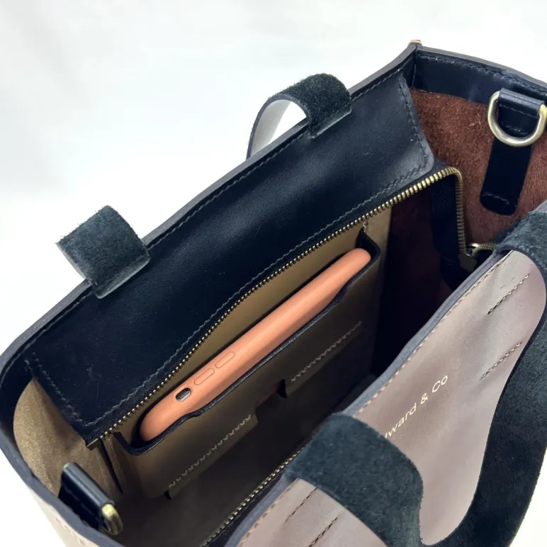 Универсальная женская сумка «TERRALUX» из натуральной кожи | Два цвета в одной | Кожа HANNA