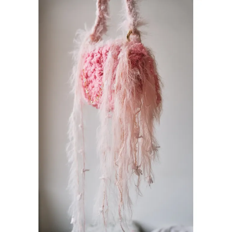 Сумка багет вязанная