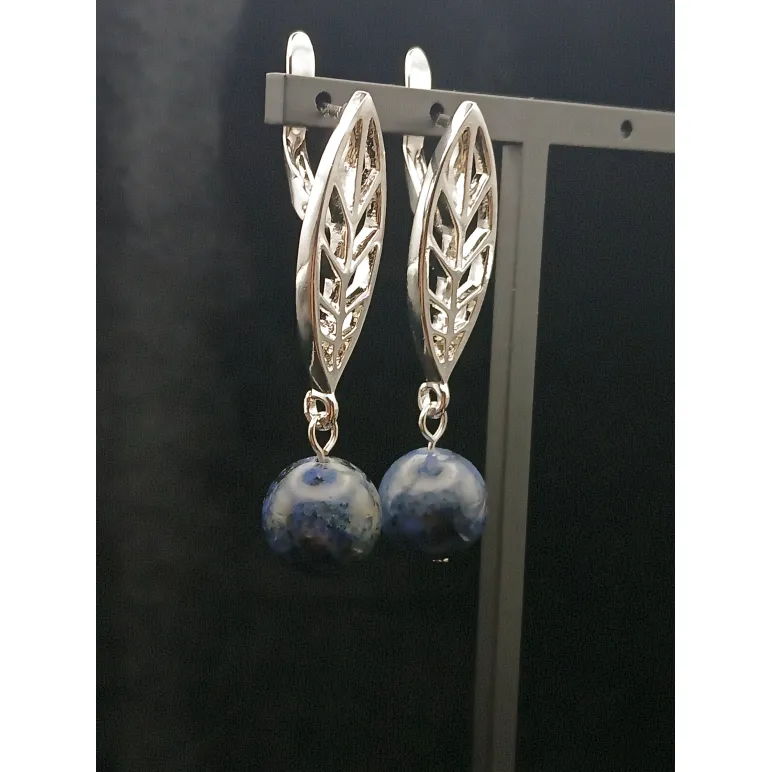 Серьги с дюмортьеритом