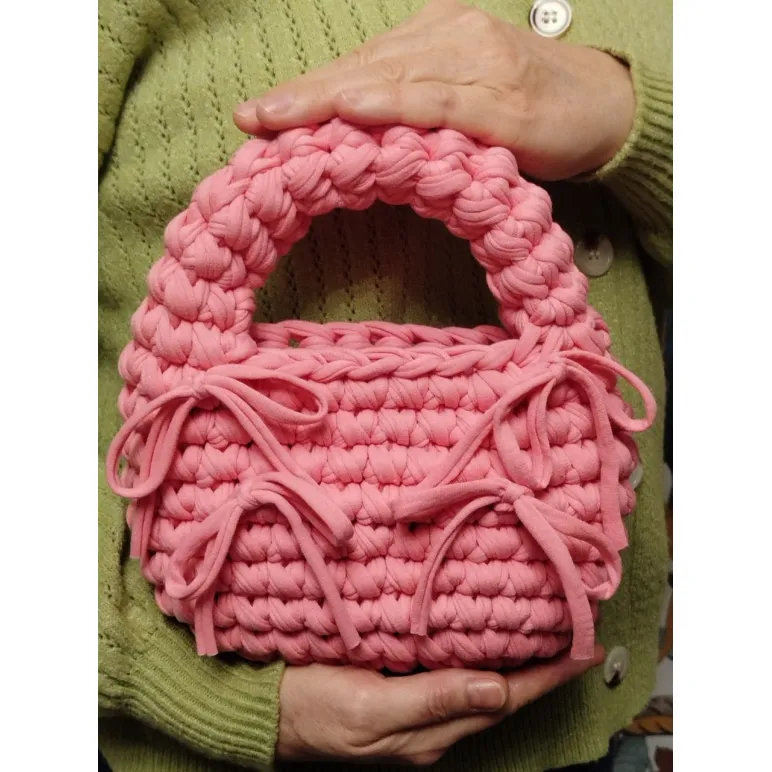 Сумка женская, летняя из трикотажной пряжи