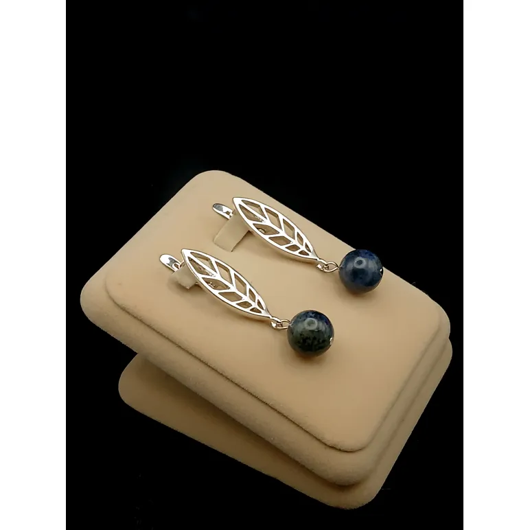 Серьги с дюмортьеритом