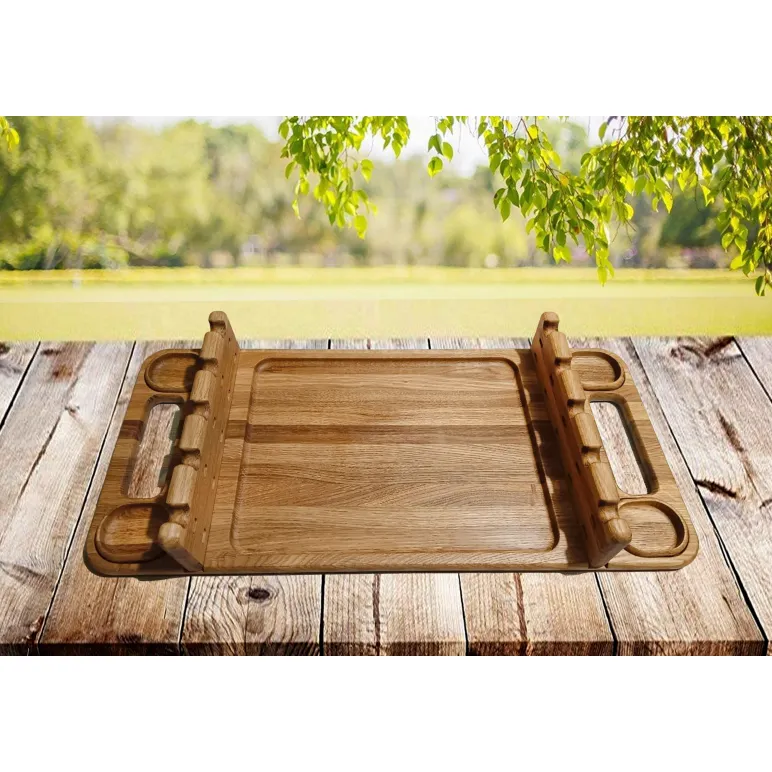 Дубовая шашлычница ручной работы с гастроёмкостью