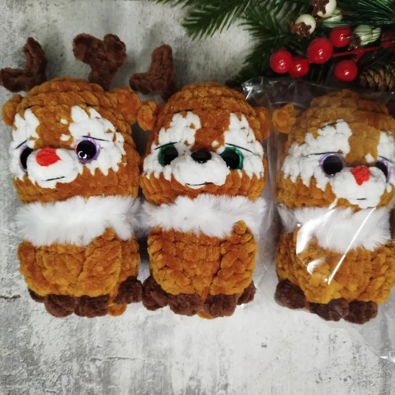 Гринч, олень,пингвин