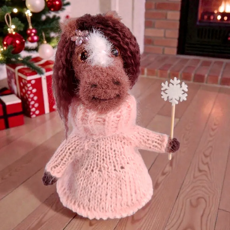 Вязаные лошадки