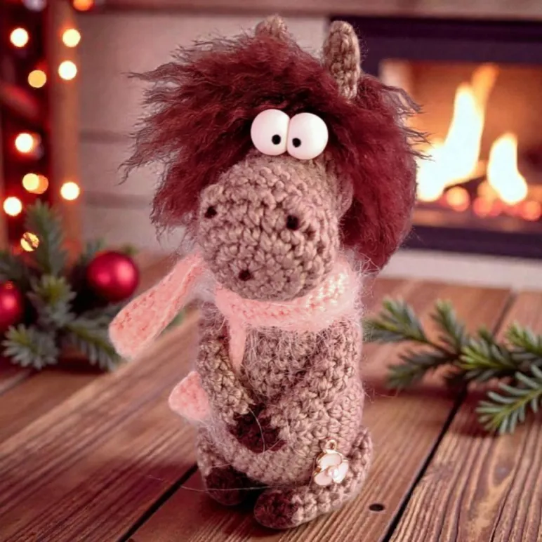 Вязаные лошадки