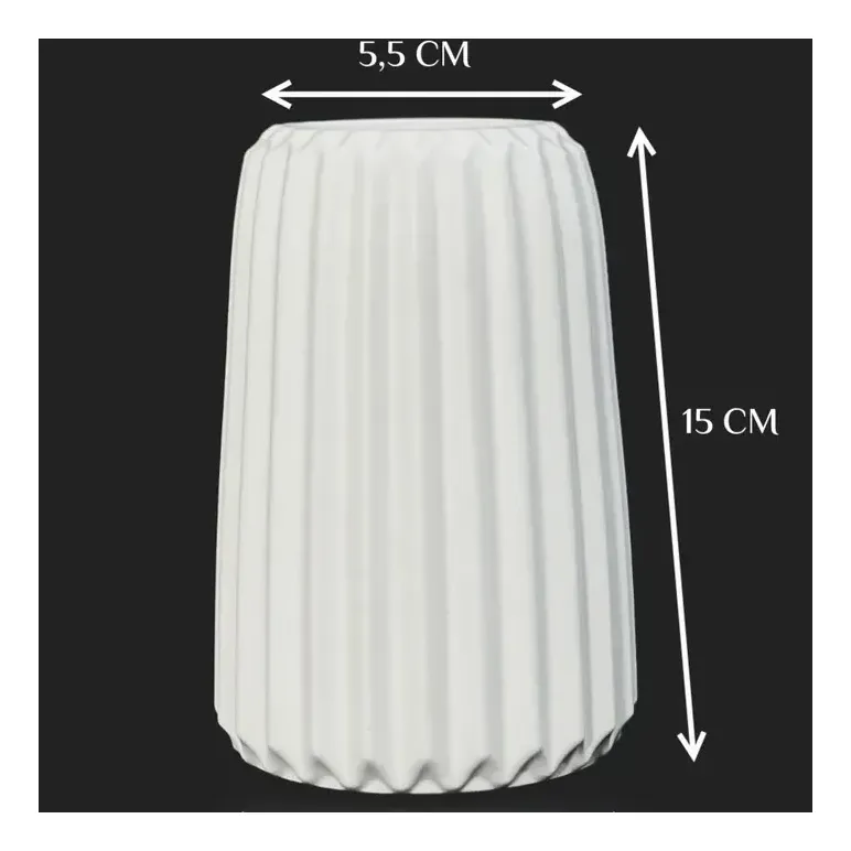 Ваза из гипса для сухоцветов декоративная 15 см