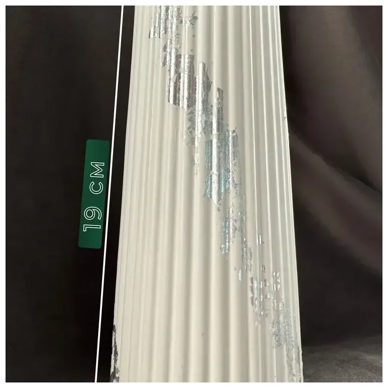 Ваза для сухоцветов декоративная гипсовая поталь "серебро"