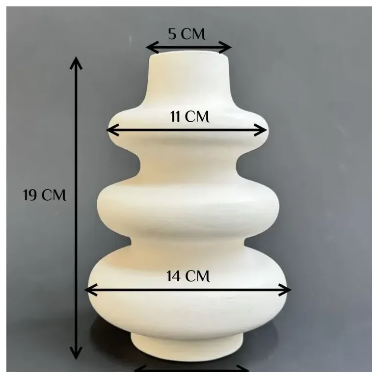 Ваза из гипса для сухоцветов "Ханой"