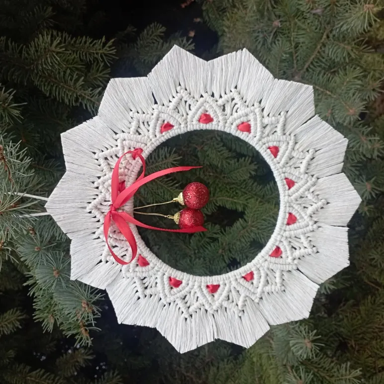 Новогодний венок ручная работа