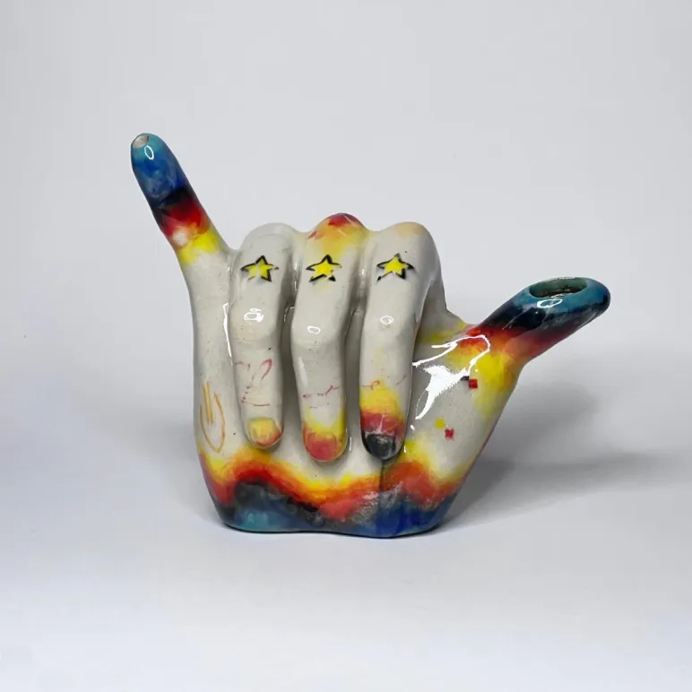 Бабблер/курительная трубка ручной работы Шака