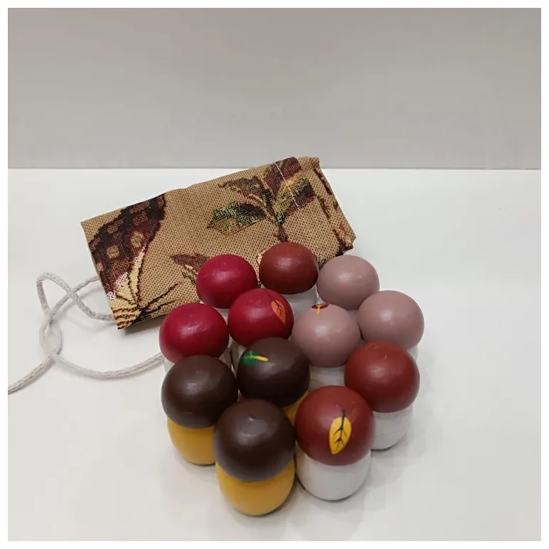 Счетный материал Лесные грибочки деревянные, 12шт