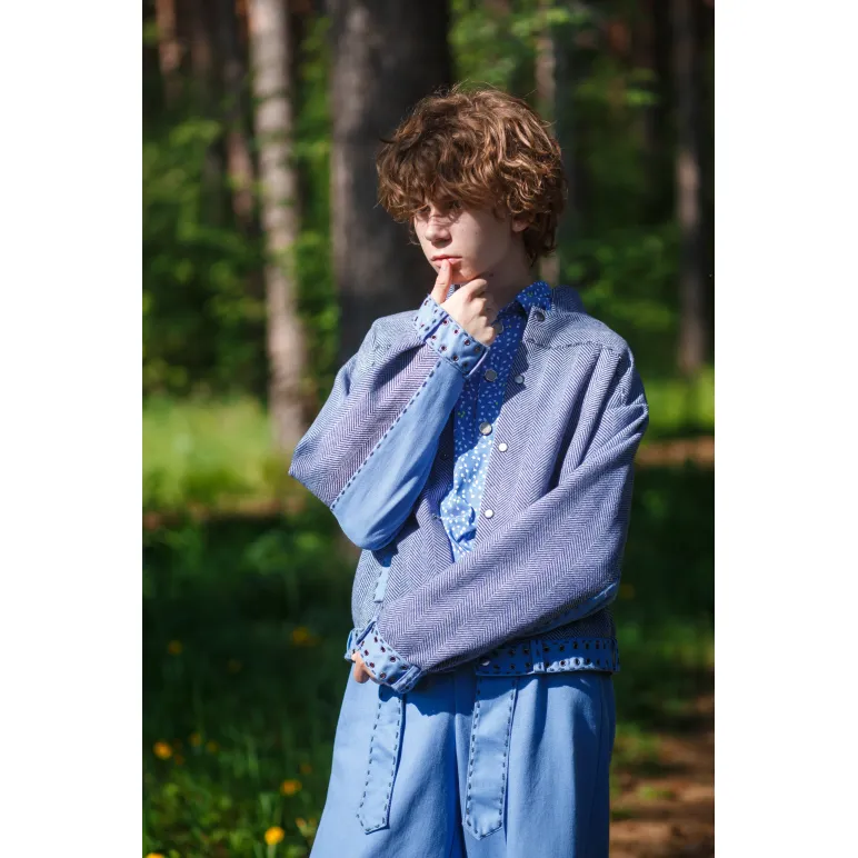 Костюм «URBAN EXPLORER»: джинс, кашемир и винтажная отделка