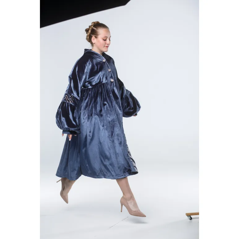 Ретро пальто Бархатные сумерки. Размер 44-48