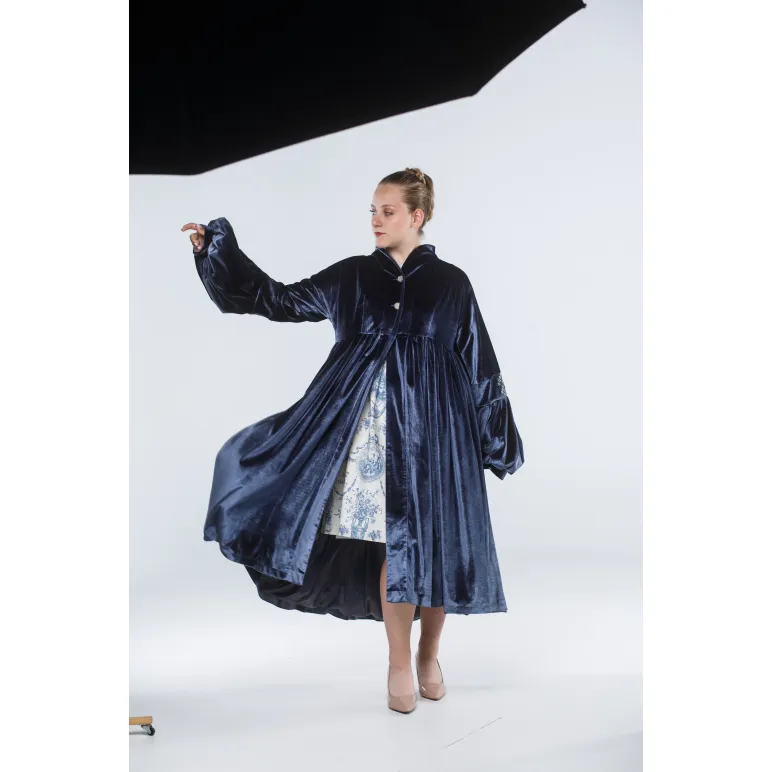 Ретро пальто Бархатные сумерки. Размер 44-48