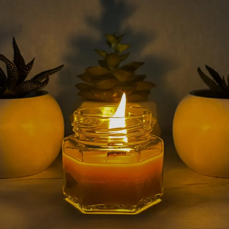 Набор «Двойной уют»: 2 свечи из пчелиного воска