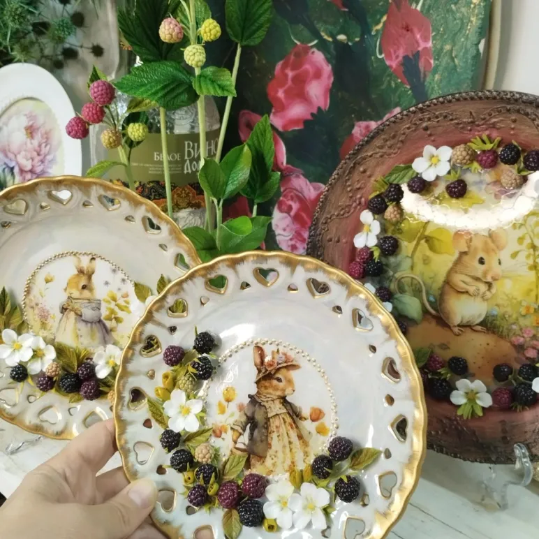 Декоративные блюдца ,тарелка