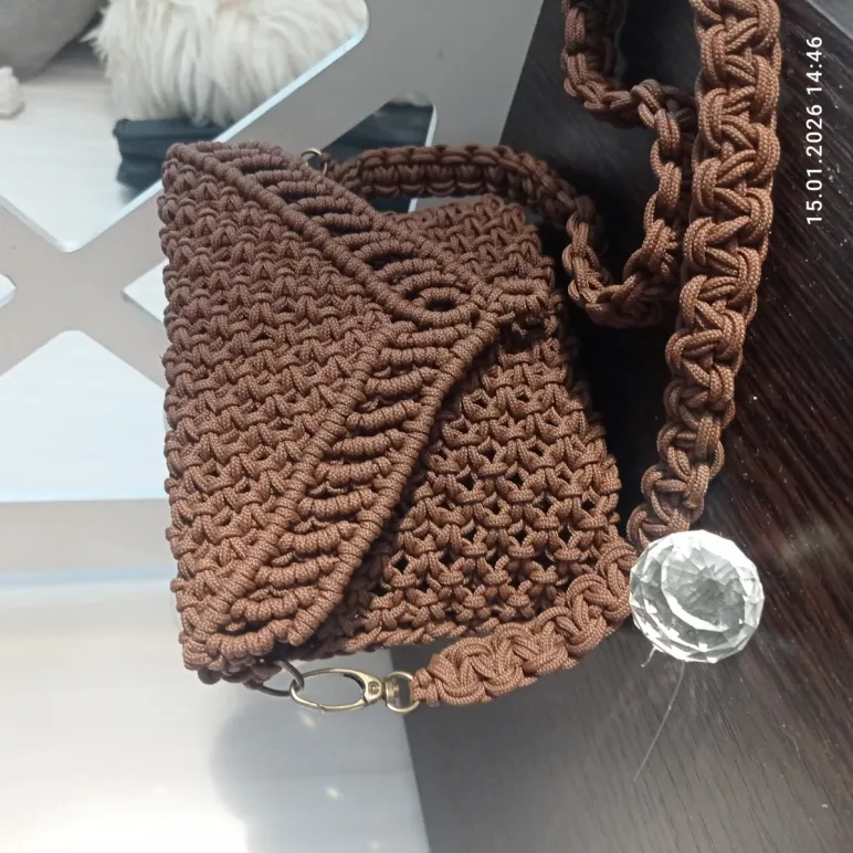 Сумка-клатч в технике макраме