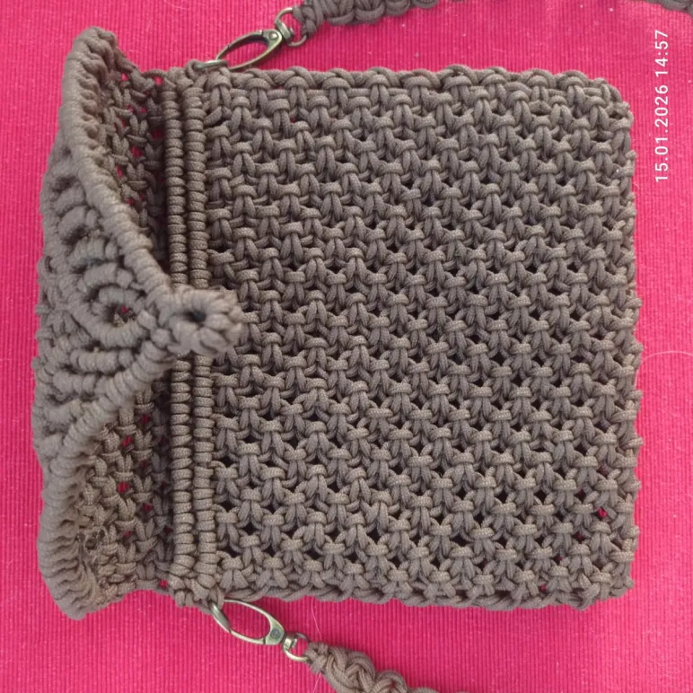 Сумка-клатч в технике макраме