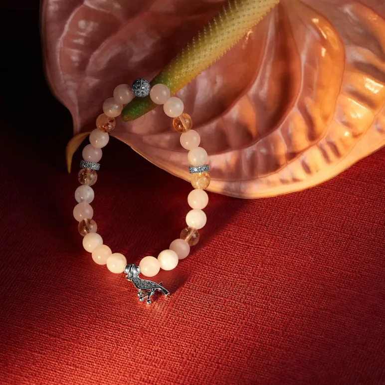 Браслет из натуральных камней - Горлица. Талисман любви и гармонии.