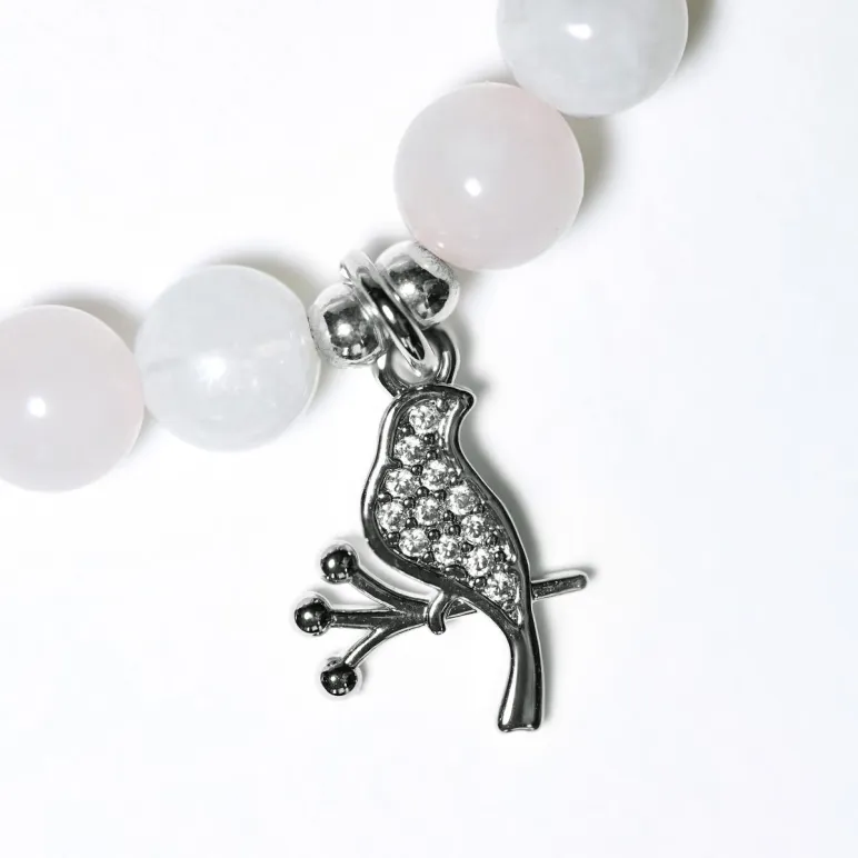 Браслет из натуральных камней - Горлица. Талисман любви и гармонии.