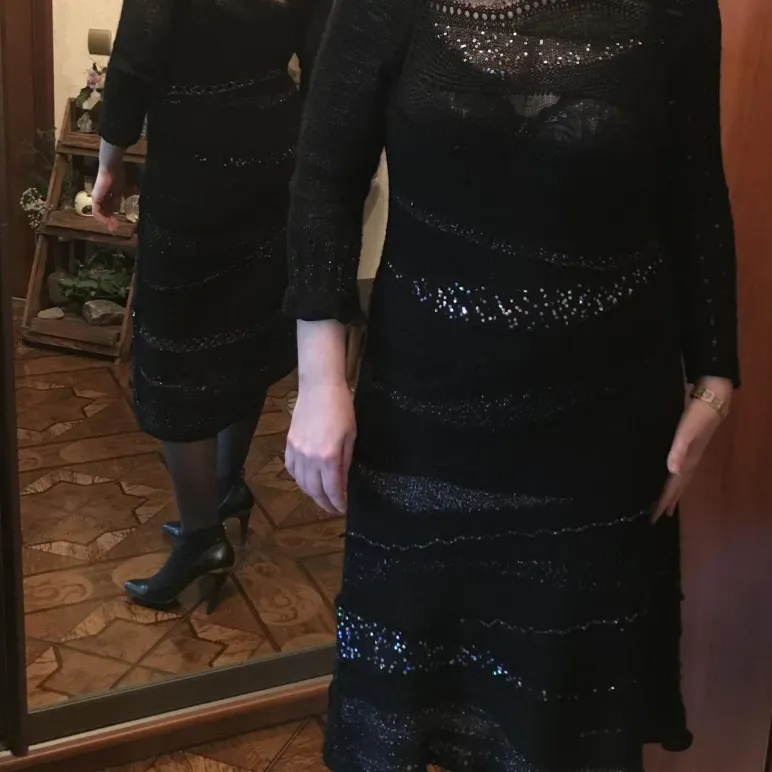 ЗВЕЗДНОЕ НЕБО винтажное черное платье