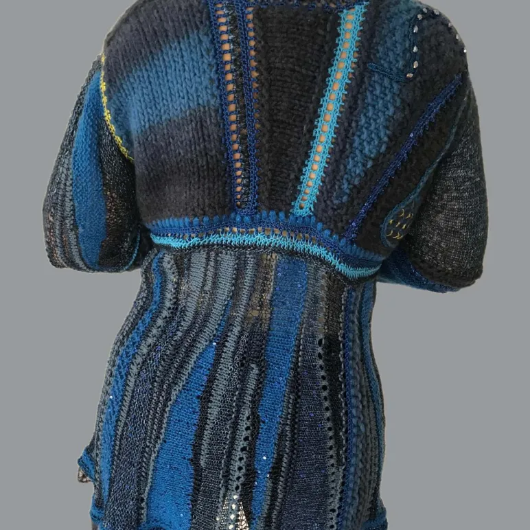 ТЕМНО-СИНИЙ свитер-туника