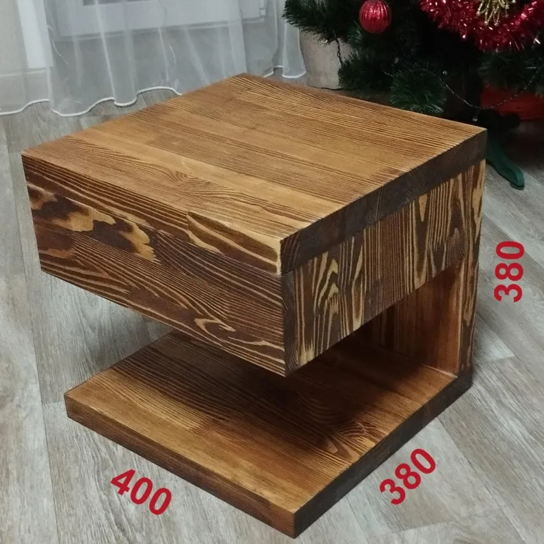 Тумбочка прикроватная из натурального дерева